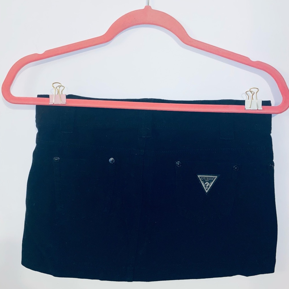 Vintage Guess Black Mini Skirt